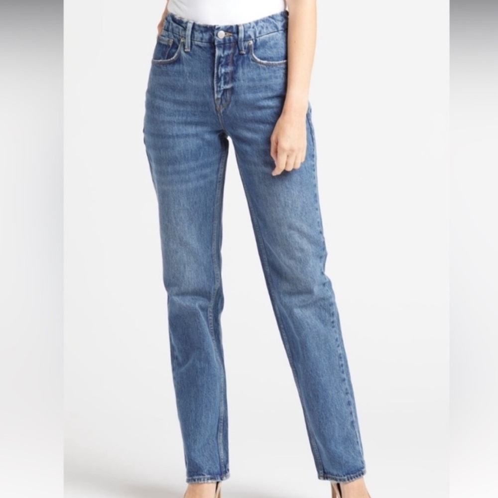 Good American Good 90s Distressed Straight Jeans Size 10 / 30